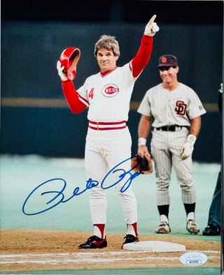 Pete Rose Autographed 8x10 Baseball Photo (JSA)