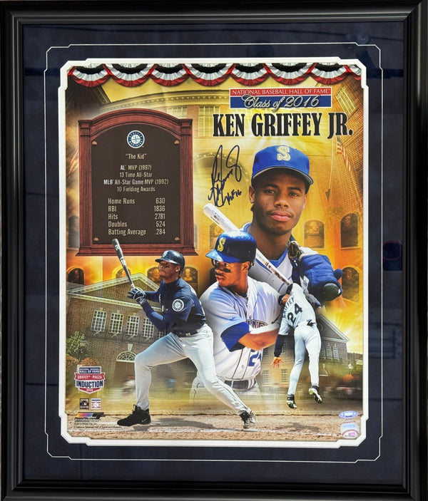 Ken Griffey Jr. Autographed 16x20 Framed Mariners Photo (TriStar)