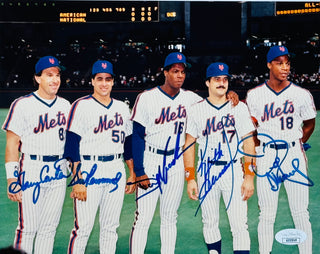 New York Mets Greats Autographed 8x10 Baseball Photo (JSA)