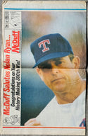 Nolan Ryan Autographed Fort Worth Star Telegram