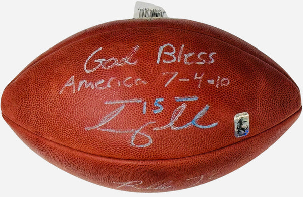 Tim & Robby Tebow Autographed Official Wilson Football (Tebow Holo)