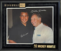 Muhammad Ali & Mickey Mantle Autographed Framed 16x20 Photo (JSA Auto Grade 9)