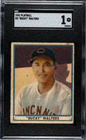 Bucky Walters 1941 Playball Card #3 SGC 1