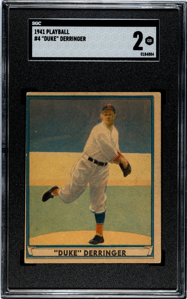 Duke Derringer 1941 Playball Card #4 SGC 2