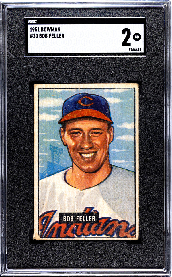 Bob Feller 1951 Bowman Card #30 SGC 2