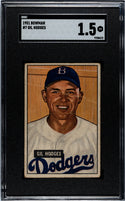 Gil Hodges 1951 Bowman Card #7 SGC 1.5