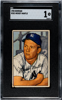 Mickey Mantle 1952 Bowman Card #101 (SGC 1)