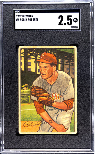 Robin Roberts 1952 Bowman Card #4 SGC 2.5