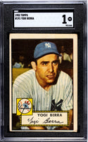 Yogi Berra 1952 Topps Card #191 SGC 1