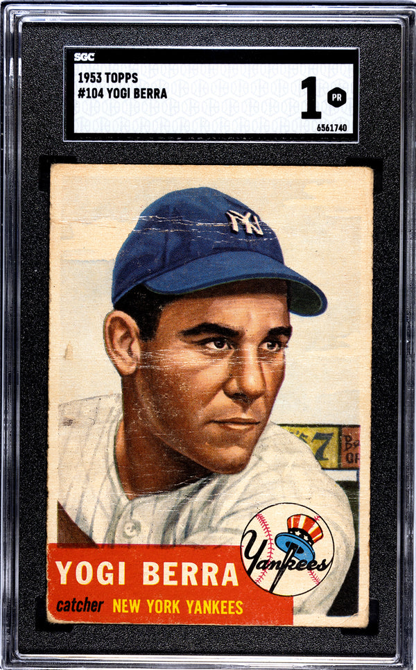 Yogi Berra 1953 Topps Card #104 SGC 1