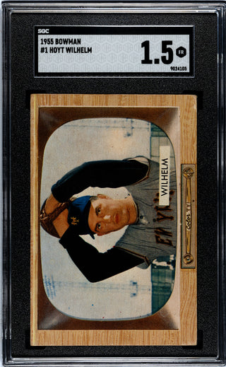 Hoyt Wilhelm 1955 Bowman Card #1 SGC 1.5