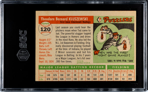 Ted Kluszewski 1955 Topps Card #120 SGC 5