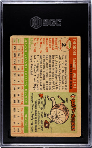 Ted Williams 1955 Topps #2 SGC 3