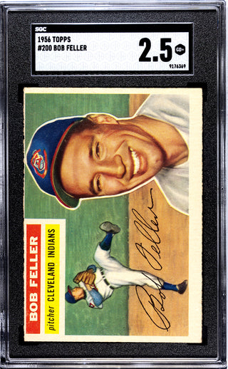 Bob Feller 1956 Topps Card #200 SGC 2.5