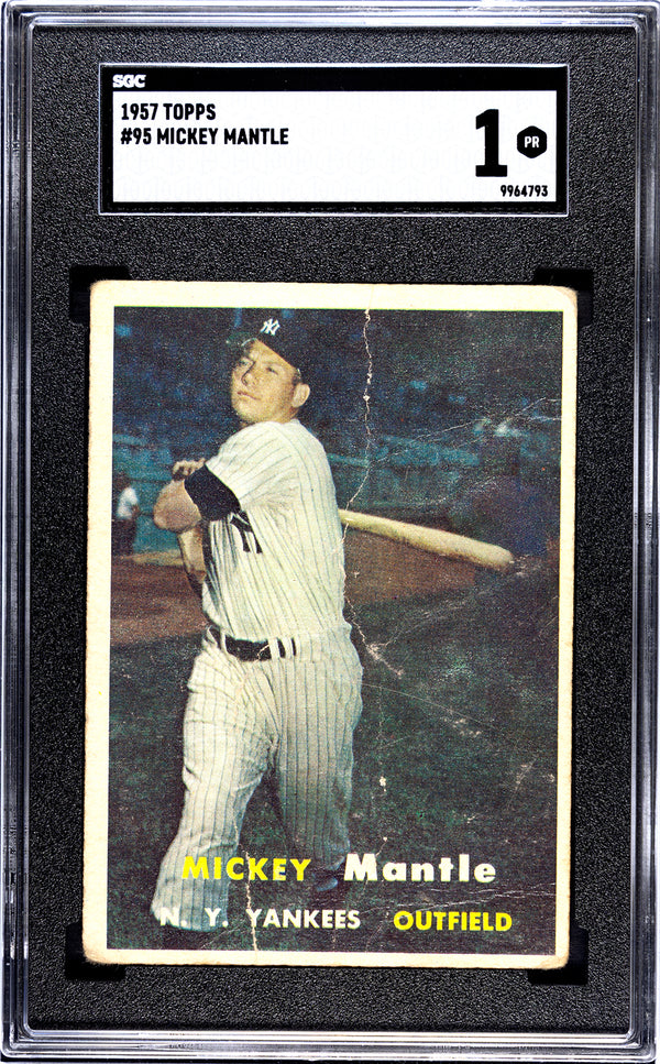 Mickey Mantle 1957 Topps Card #95 SGC 1