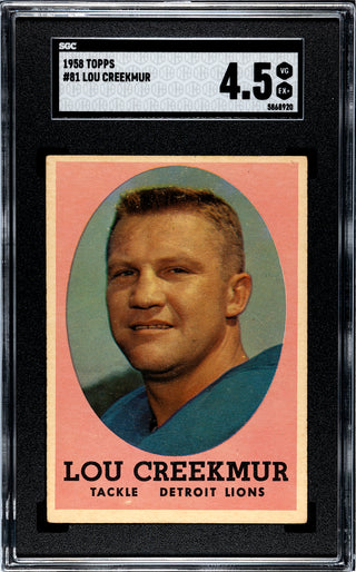 Lou Creekmur 1958 Topps #81 SGC 4.5