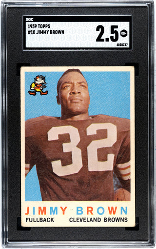 Jim Brown 1959 Topps Card #10 SGC 2.5