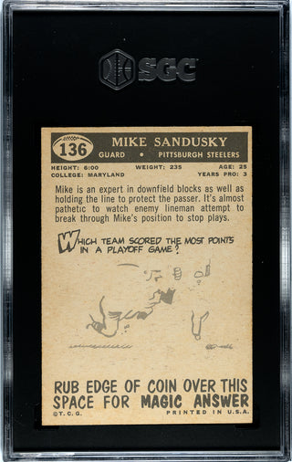 Mike Sandusky 1959 Topps #136 SGC 5