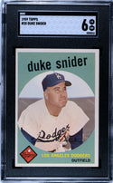 Duke Snider 1959 Topps Card #20 (SGC EX-NM 6)