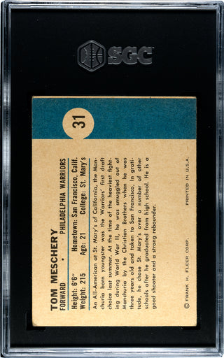 Tom Meschery 1961 Fleer #31 SGC 2.5