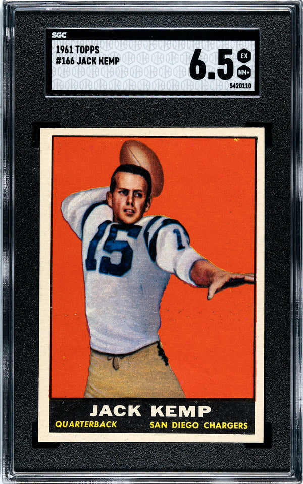 Jack Kemp 1961 Topps Card #166 (SGC EX-NM+ 6.5)