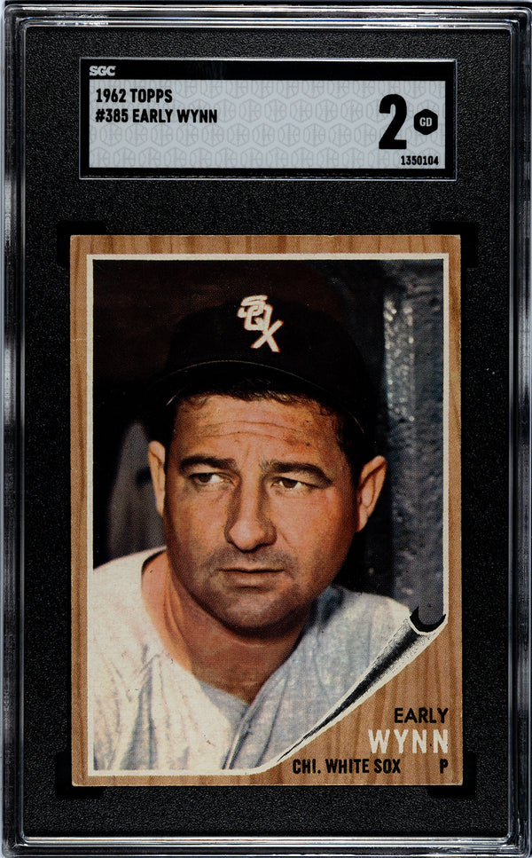 Early Wynn 1962 Topps Card #385 SGC 2