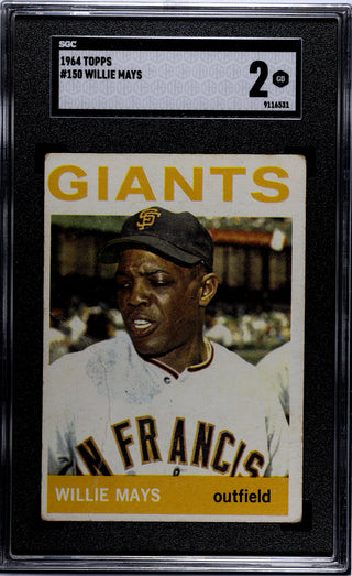 Willie Mays 1964 Topps #150 SGC 2