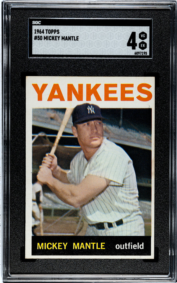 Mickey Mantle 1964 Topps Card #50 SGC 4