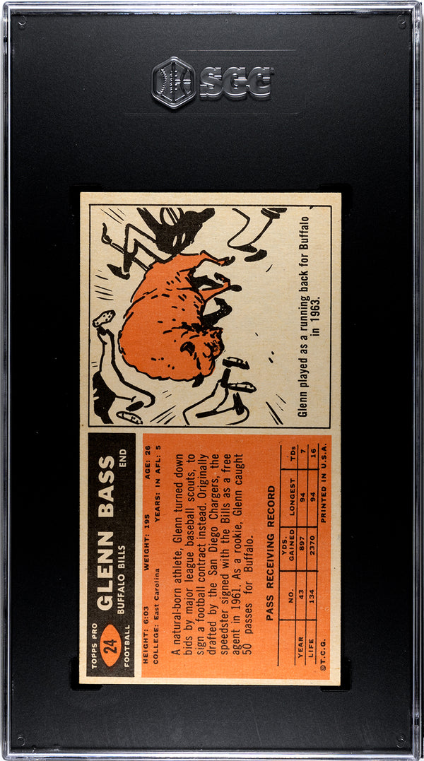 Glen Bass 1965 Topps #24 SGC 8.5