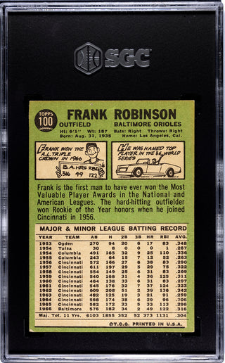 Frank Robinson 1967 Topps Card #100 SGC 1.5