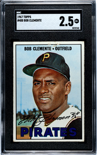 Roberto Bob Clemente 1967 Topps Card #400 SGC 2.5