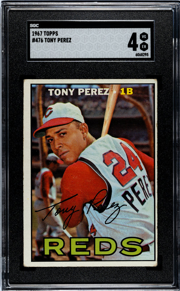 Tony Perez 1967 Topps Card #476 SGC 4