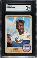 Hank Aaron 1968 Topps #110 SGC 1