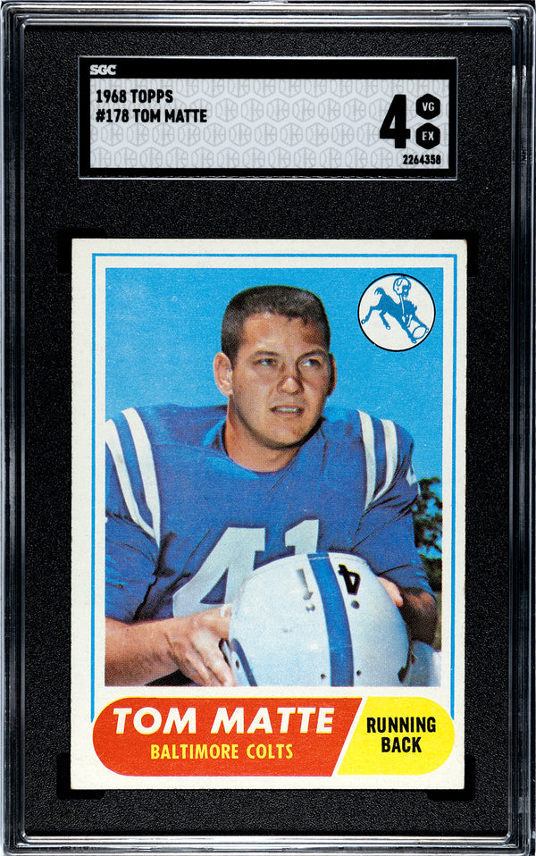 Tom Matte 1968 Topps #178 SGC 4