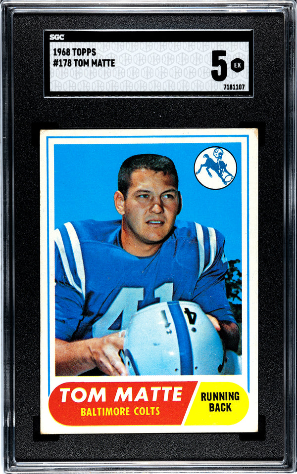 Tom Matte 1968 Topps #178 SGC 5