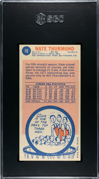 Nate Thurmond 1969-70 Topps Card #10 (SGC EX+ 5.5)