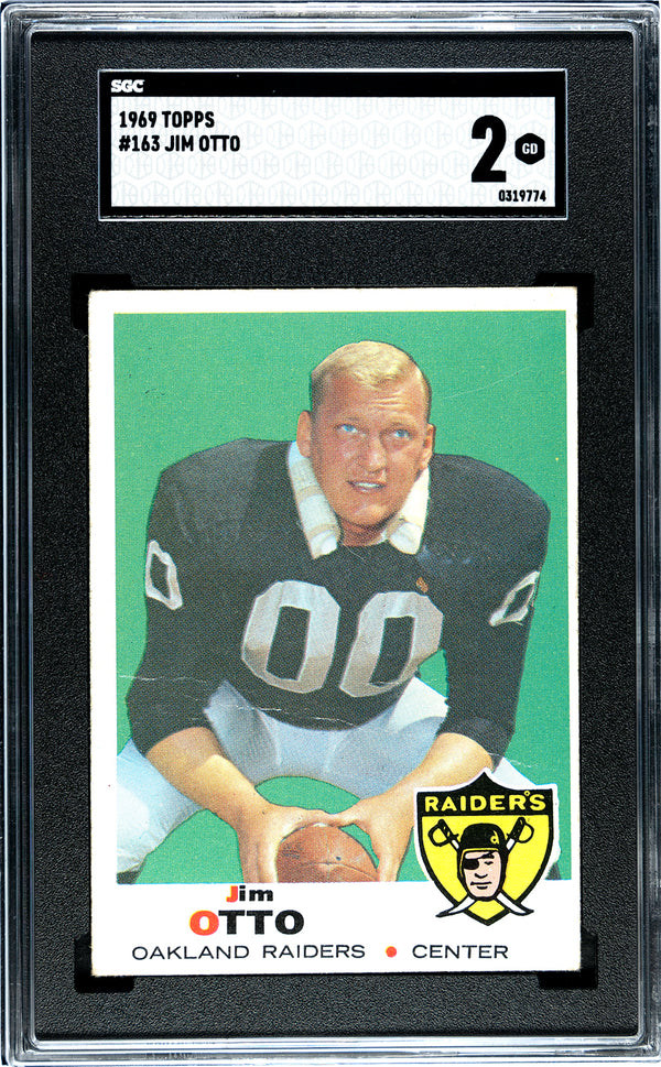 Jim Otto 1969 Topps #163 SGC 2