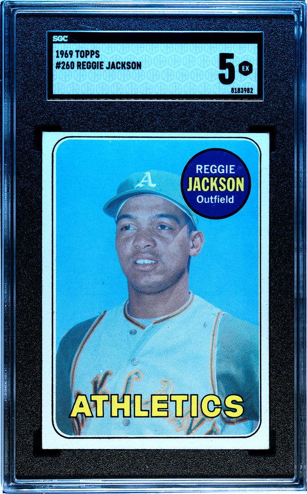 1969 Topps Reggie Jackson Rookie Card #260 SGC 5