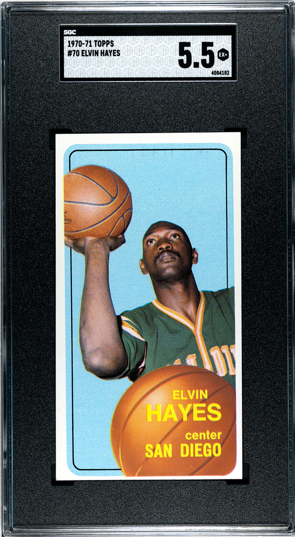 Elvin Hayes 1970-71 Topps Card #70 (SGC EX+ 5.5)