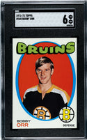 Bobby Orr 1971-72 Topps Card #100 (SGC EX-NM 6)