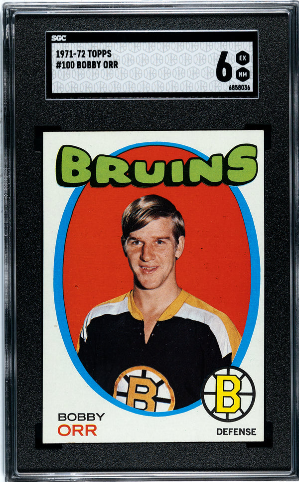 Bobby Orr 1971-72 Topps Card #100 (SGC EX-NM 6)