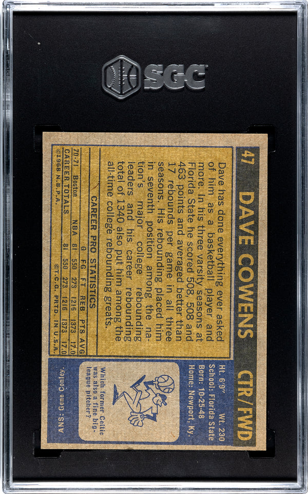 Dave Cowens 1971-72 Topps #47 SGC 6.5