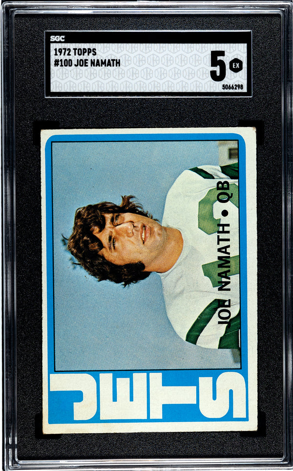 Joe Namath 1972 Topps #100 SGC 5