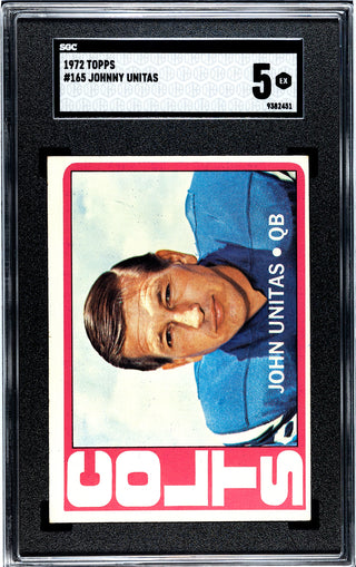 Johnny Unitas 1972 Topps #165 SGC 5