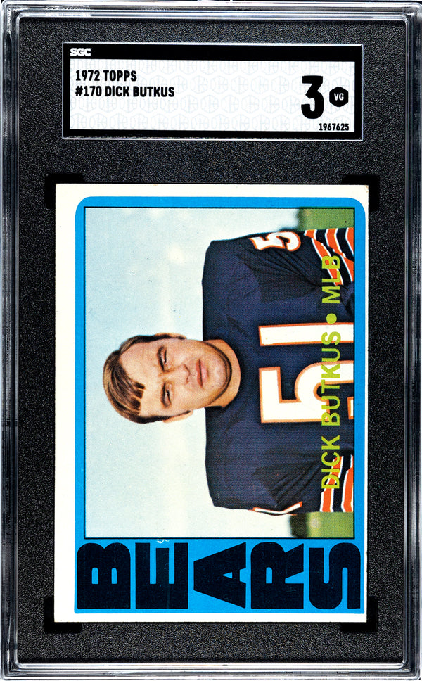 Dick Butkus 1972 Topps #170 SGC 3