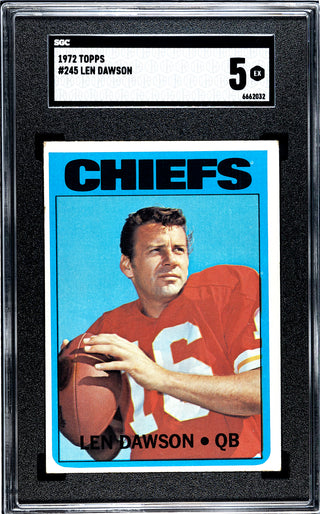 Len Dawson 1972 Topps #245 SGC 5