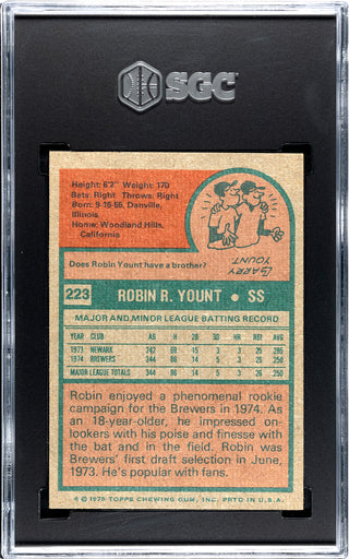 Robin Yount 1975 Topps #223 SGC 5