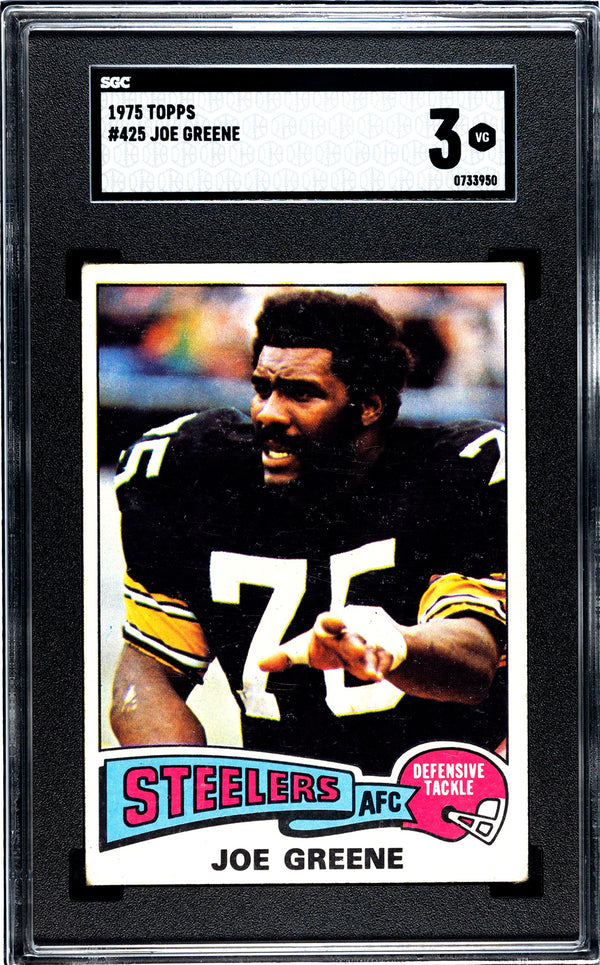 Joe Greene 1975 Topps #425 SGC 3