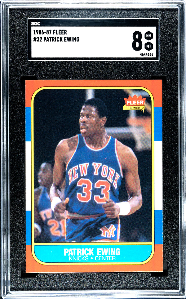 Patrick Ewing 1986 Fleer #32 SGC 8