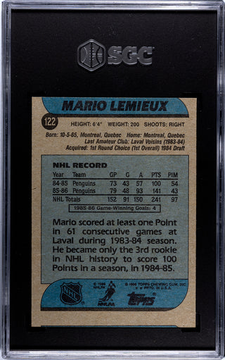 Mario Lemieux 1986-87 Topps #122 SGC 3